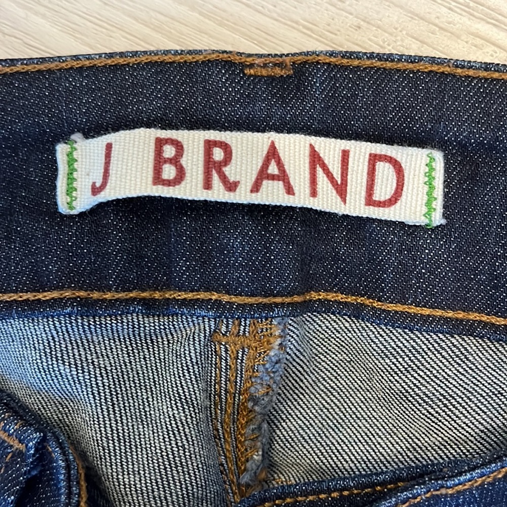 J Brand Love Story Pure Flare Denim Jeans Dark Wash Low Rise Flare Size 28 - Picture 3 of 7